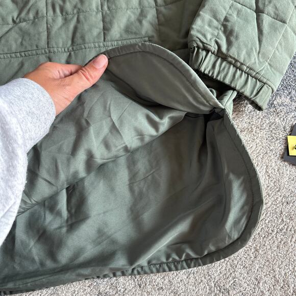 Art Class Quilted Jacket Girls Large 10/12 Green New Shacket - Picture 7 of 9